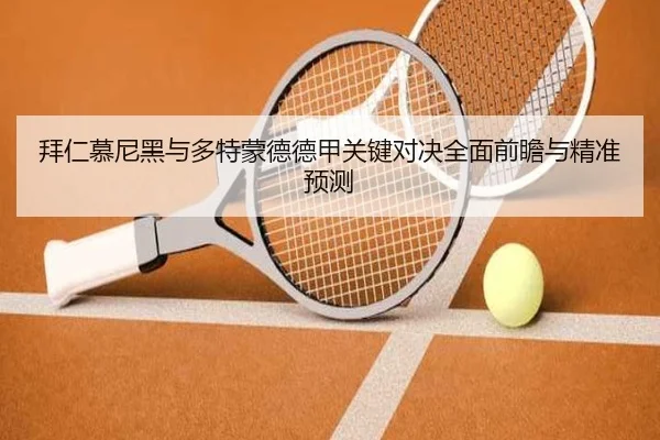 拜仁慕尼黑与多特蒙德德甲关键对决全面前瞻与精准预测 - 6686 Sports